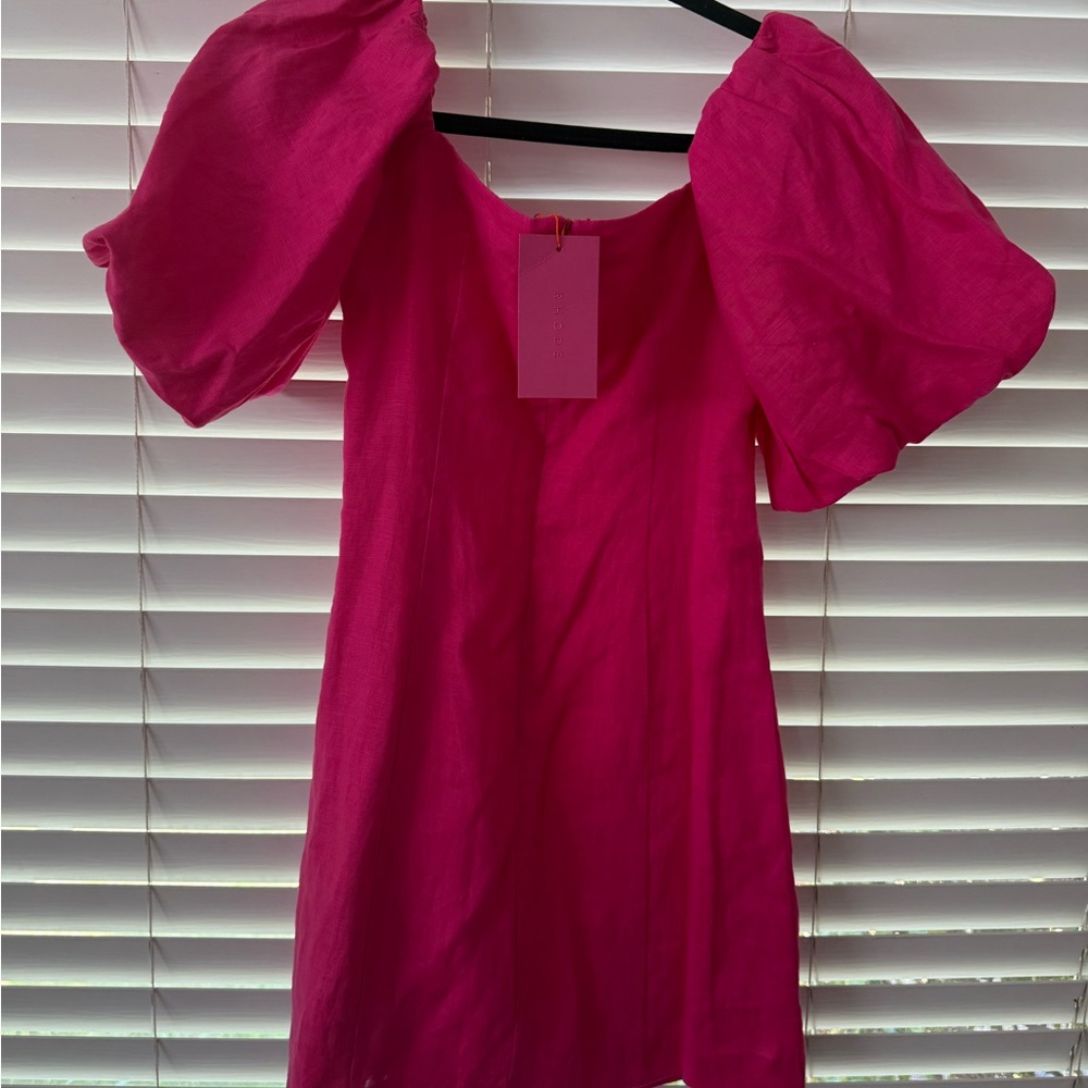 RHODE Vibrant Pink Mini Dress